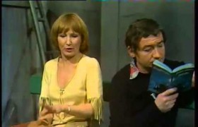 Evelyne Grandjean et Pierre Desproges à l'époque de "Qu'elle était verte ma salade", Café-Théâtre "Les 400 coups", 1977